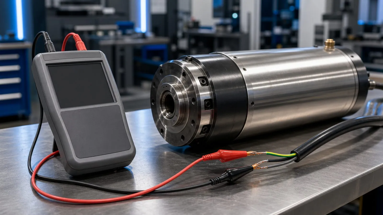 Isolationsmessung an der Statorwicklung einer Elektrospindel